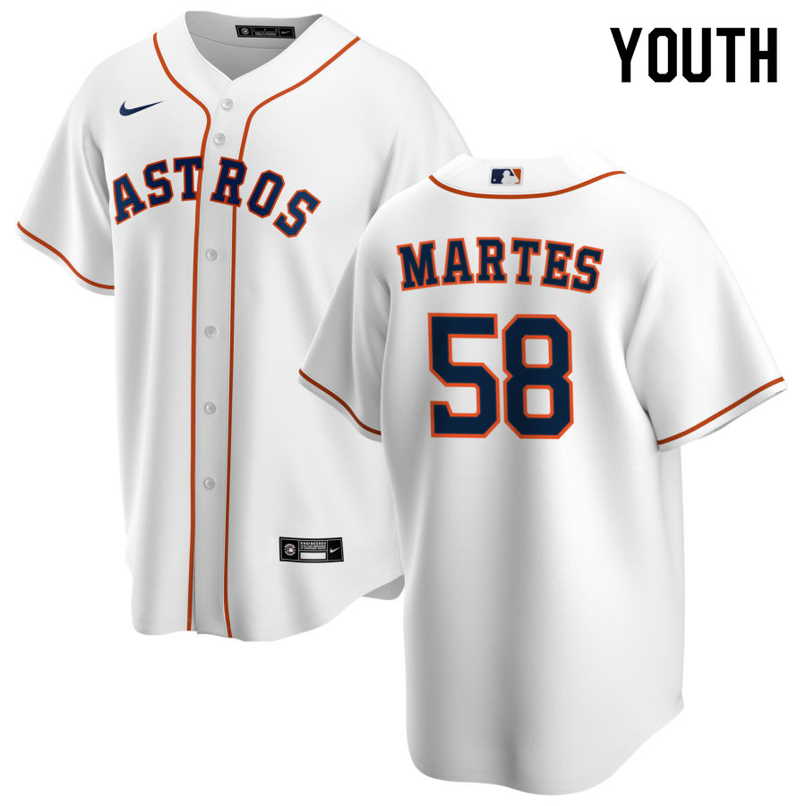 Nike Youth #58 Francis Martes Houston Astros Baseball Jerseys Sale-White